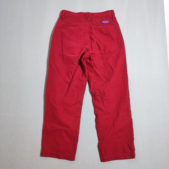 Vans Knost la Curren Authentic Chino pants men's youth size 26 red loose fit - Picture 3 of 14